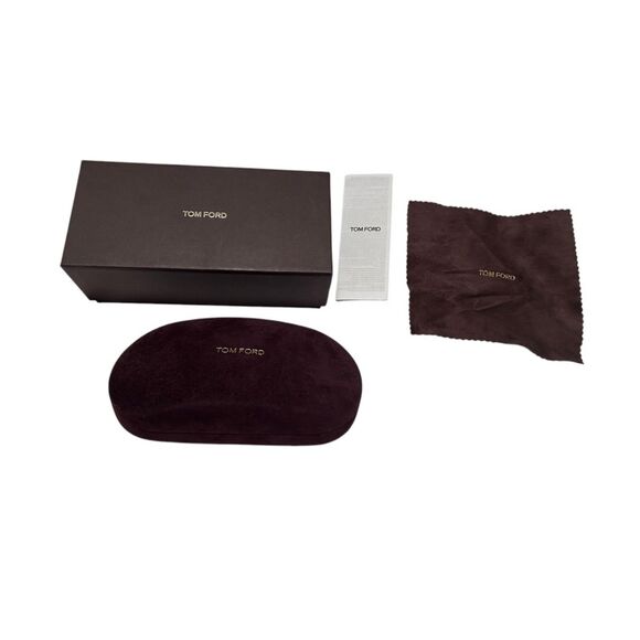 Tom Ford Eyeglasses Sunglasses Case, Box, Cleaning Cloth Brown  Authentic - Picture 1 of 2